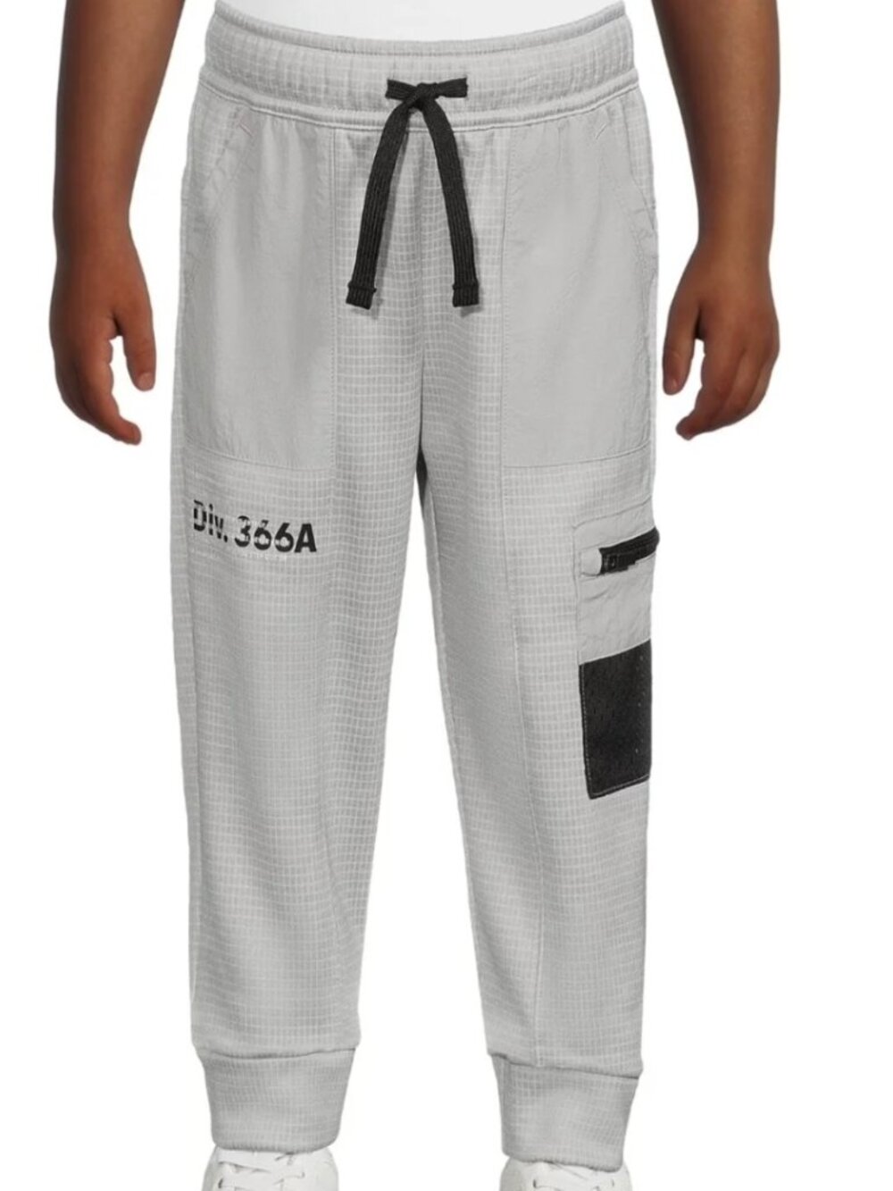 Athletic Works Light Gray Jogger Pants with Black Pocket Detail